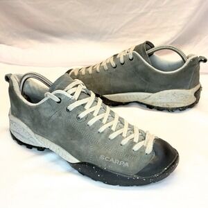 Scarpa Mojito Planet Gray Suede Shoes Hiking Mens Sz 9.5 Womens Sz 10.5 EU 42.5